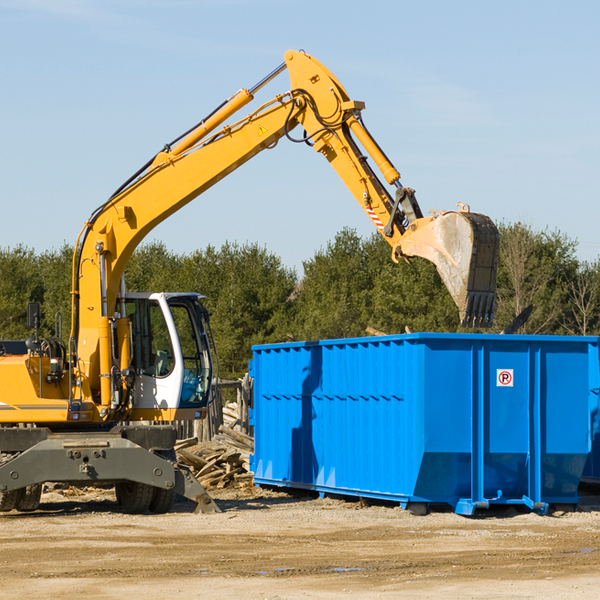 are there any restrictions on where a residential dumpster can be placed in Caret